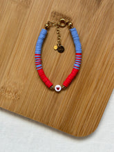 Load image into Gallery viewer, Red, Denim And Heart Bracelet - Jeleja

