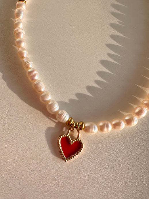 Red Heart Necklace - Jeleja