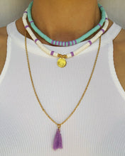 Load image into Gallery viewer, Turquoise &amp; Lilac Necklace - Jeleja
