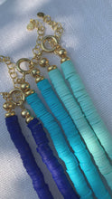 Load and play video in Gallery viewer, Blue Heishi Necklace With Seashell
