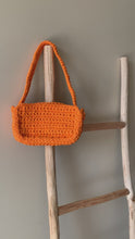Load and play video in Gallery viewer, Handmade Crochet Bag With Orange Cotton
