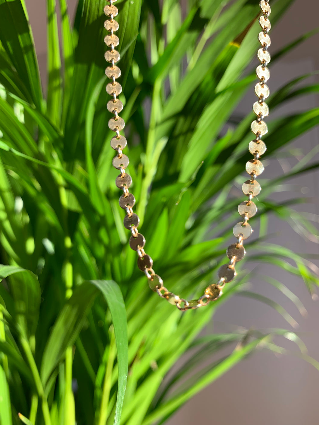 Gold Plated Mini Discs Necklace - Choker